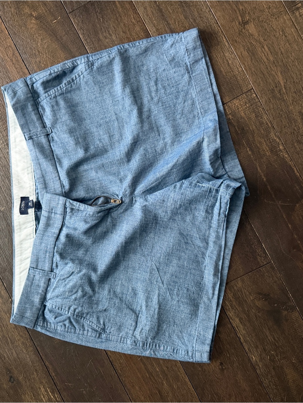 J. Crew Light Blue Chambray Women's Flat Front Shorts